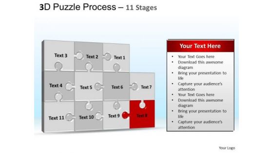 PowerPoint Themes Leadership Puzzle Process Ppt Slide