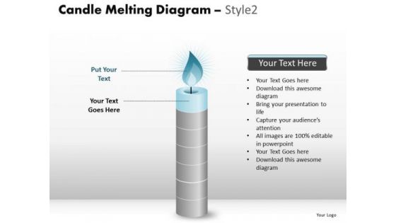 PowerPoint Themes Marketing Candle Melting Ppt Templates