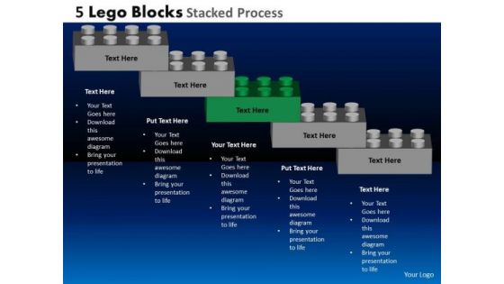 PowerPoint Themes Marketing Lego Blocks Stacked Ppt Design Slides