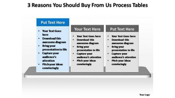 PowerPoint Themes Marketing Process Tables Ppt Backgrounds