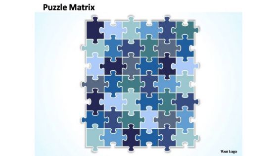 PowerPoint Themes Marketing Puzzle Matrix Ppt Slides