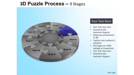 PowerPoint Themes Marketing Puzzle Segment Pie Chart Ppt Designs