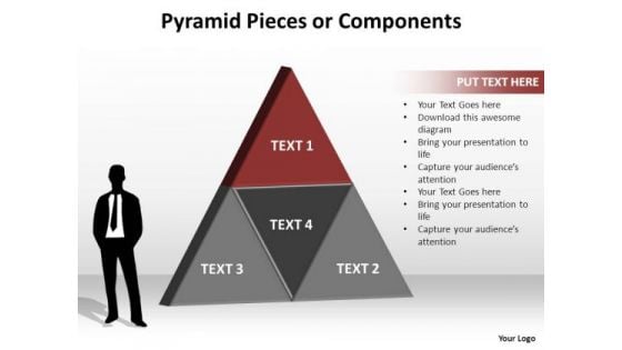 PowerPoint Themes Marketing Pyramid Pieces Ppt Themes