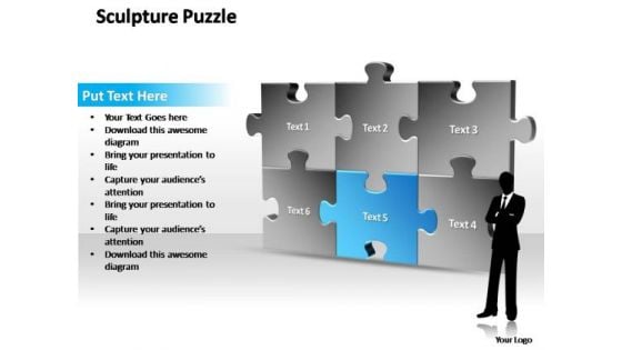 PowerPoint Themes Marketing Sculpture Puzzle Ppt Templates