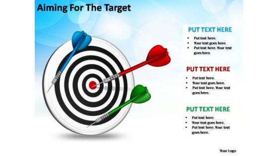 PowerPoint Themes Process Aiming For The Target Ppt Templates