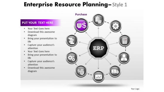 PowerPoint Themes Process Enterprise Resource Ppt Slides