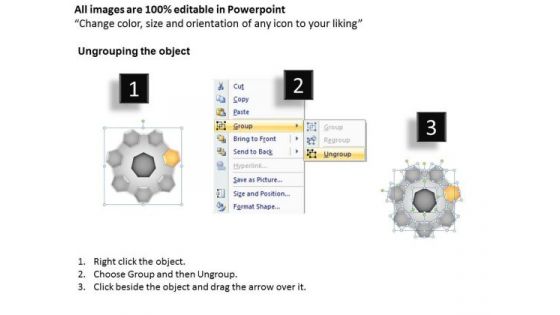 PowerPoint Themes Process Hub And Spokes Process Ppt Backgrounds