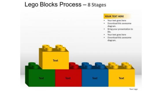 PowerPoint Themes Process Lego Blocks Ppt Slides