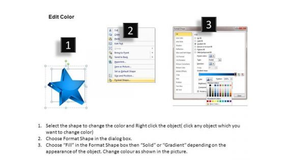PowerPoint Themes Process Stars Ppt Templates