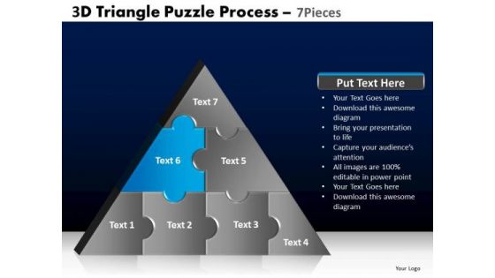PowerPoint Themes Process Triangle Puzzle Ppt Slide