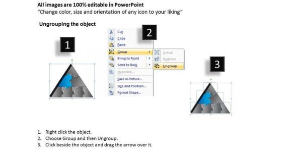 PowerPoint Themes Process Triangle Puzzle Ppt Slide