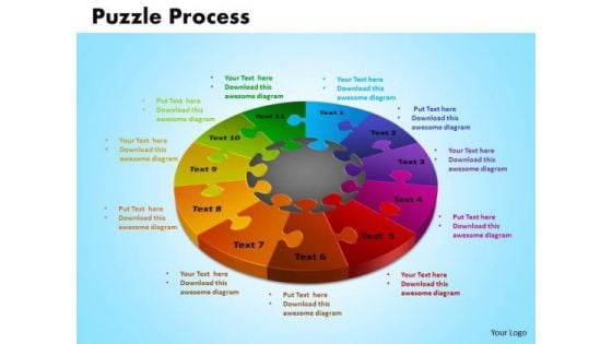 PowerPoint Themes Puzzle Process Success Ppt Template