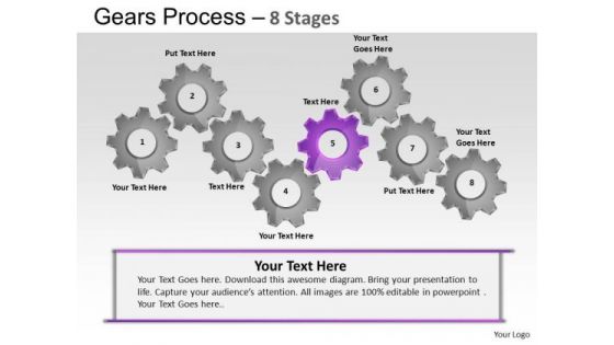 PowerPoint Themes Sales Gears Process Ppt Templates