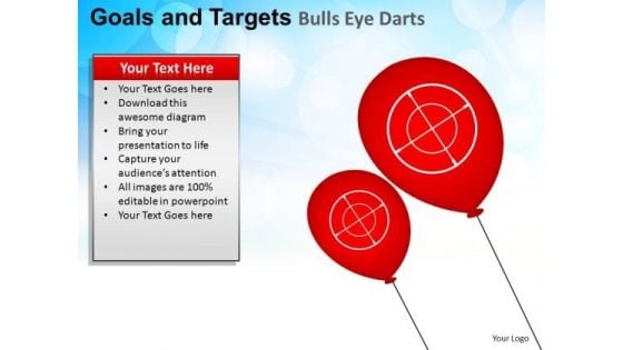 PowerPoint Themes Sales Goals And Targets Ppt Backgrounds