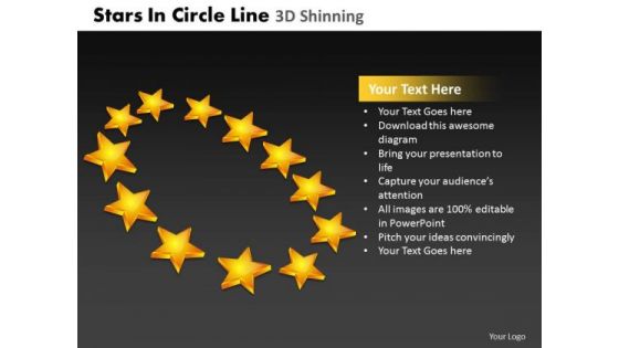 PowerPoint Themes Sales Stars In Circle Ppt Slidelayout