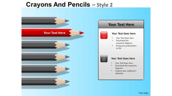 PowerPoint Themes Sharp Teamwork Pencils Education Ppt Slides