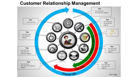 PowerPoint Themes Strategy Customer Relationship Ppt Templates