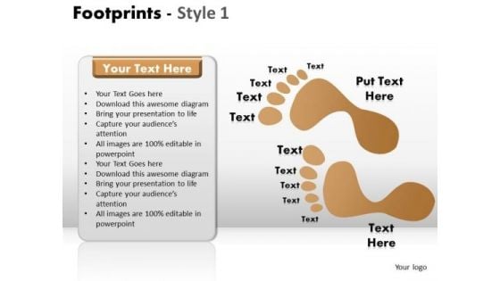 PowerPoint Themes Strategy Footprints Ppt Design