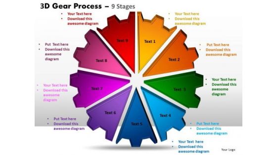 PowerPoint Themes Strategy Gear Process Ppt Design