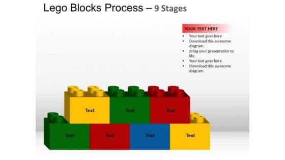 PowerPoint Themes Strategy Lego Blocks Ppt Backgrounds