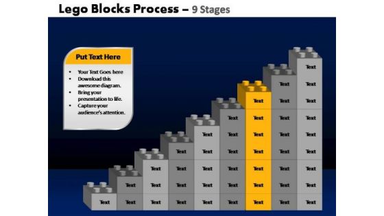 PowerPoint Themes Strategy Lego Blocks Ppt Slides