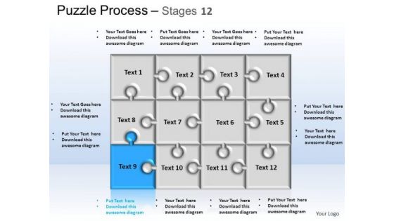 PowerPoint Themes Strategy Puzzle Process Ppt Design Slides