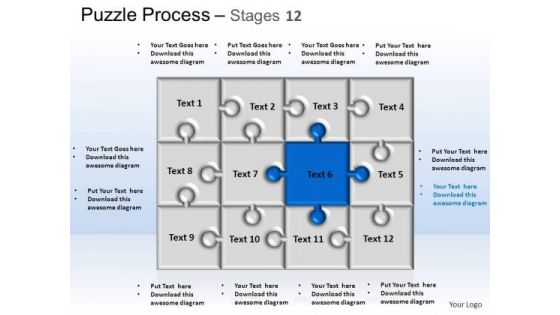 PowerPoint Themes Strategy Puzzle Process Ppt Presentation