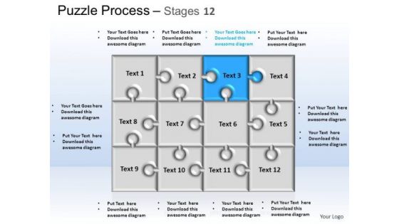 PowerPoint Themes Strategy Puzzle Process Ppt Slides