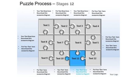 PowerPoint Themes Strategy Puzzle Process Ppt Template