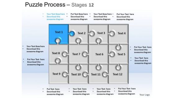 PowerPoint Themes Strategy Puzzle Process Ppt Templates