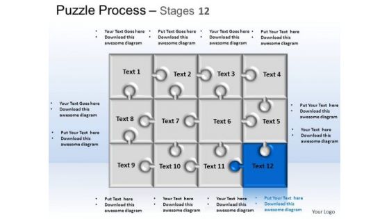 PowerPoint Themes Strategy Puzzle Process Ppt Theme