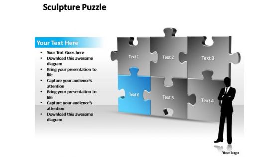 PowerPoint Themes Strategy Sculpture Puzzle Ppt Templates