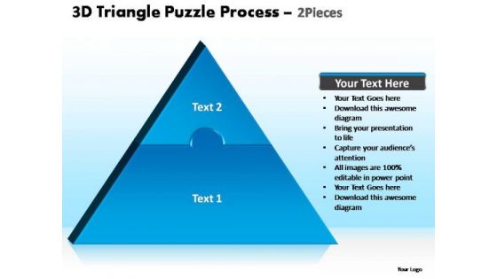 PowerPoint Themes Strategy Triangle Puzzle Ppt Presentation Designs