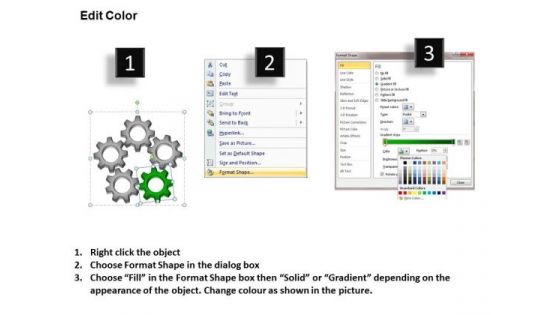 PowerPoint Themes Teamwork Circular Gears Ppt Slides