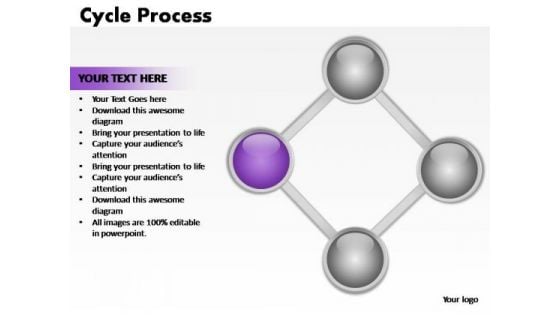 PowerPoint Themes Teamwork Cycle Process Ppt Process