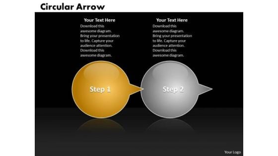 Ppt 2 Power Point Stage Circular PowerPoint Menu Template Arrow Speech Bubbles Templates