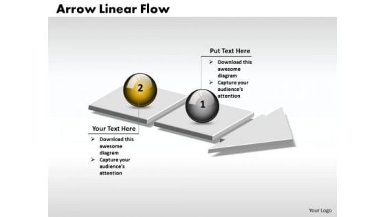 Ppt 3d Arrow Linear Process Flow PowerPoint Template Of 2 Phase Diagram Templates