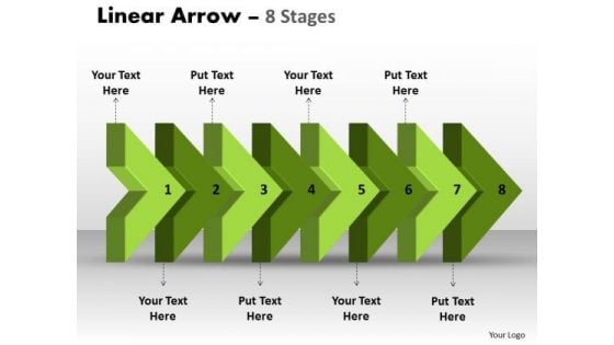 Ppt 3d Arrow Representing Eight Logical Steps Working With Slide Numbers 1 Design