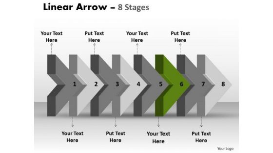 Ppt 3d Arrow Representing Eight Sequential Steps Time Management PowerPoint 7 Graphic