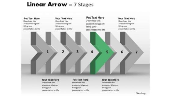 Ppt 3d Arrow Representing Realistic Steps 6 Graphic