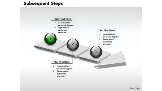 Ppt 3d Arrow Representing Subsequent Steps PowerPoint Templates