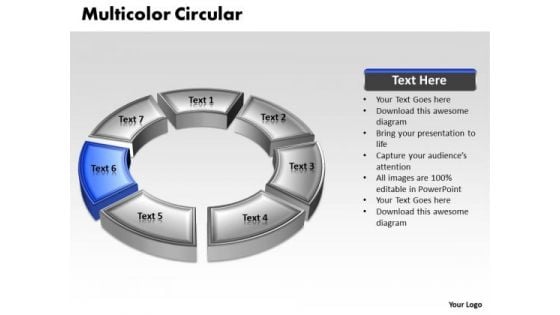 Ppt 3d Blue Animated Circular Motion PowerPoint Process Templates