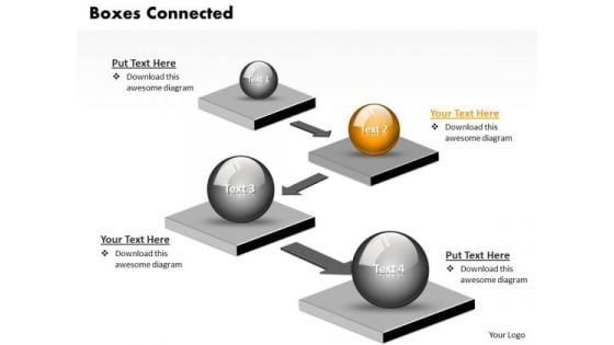 Ppt 3d Boxes Molecular Connections With Arrows Linear Process PowerPoint Templates