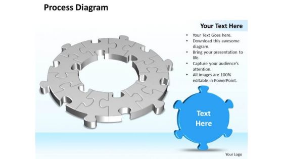 Ppt 3d Circular Puzzle Piece Process Diagram Business Power Point Stage PowerPoint Templates