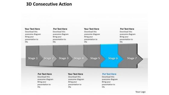 Ppt 3d Consecutive Demonstration To Check Banking Losses Seven Steps PowerPoint Templates