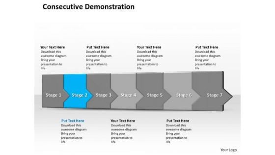 Ppt 3d Consecutive Demonstration To Prevent Banking Losses Seven Steps Stage 2 PowerPoint Templates