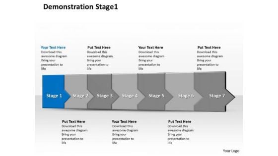 Ppt 3d Consecutive Demonstration To Prevent Monetary Losses Seven Steps Stage 1 PowerPoint Templates