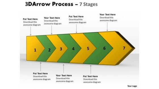 Ppt 3d Continuous Arrow Steps Working With Slide Numbers Diagram PowerPoint Free 1 Graphic