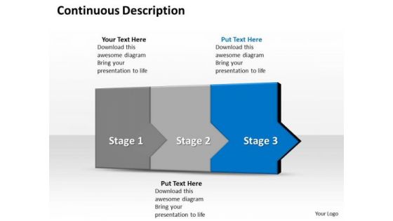 Ppt 3d Continuous Description To Prevent Business Losses Three Steps PowerPoint Templates