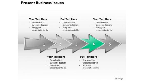 Ppt 3d Horizontal Abstraction To Present Business Issues Six Steps PowerPoint Templates